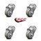 Service Caster 3.5 Inch Gray Polyurethane Wheel Swivel Bolt Hole Caster Set SCC-BH20S3514-PPUB-4 - alternate 2